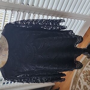 Talbots Women’s RSVP Lace Top Black - Size 1X